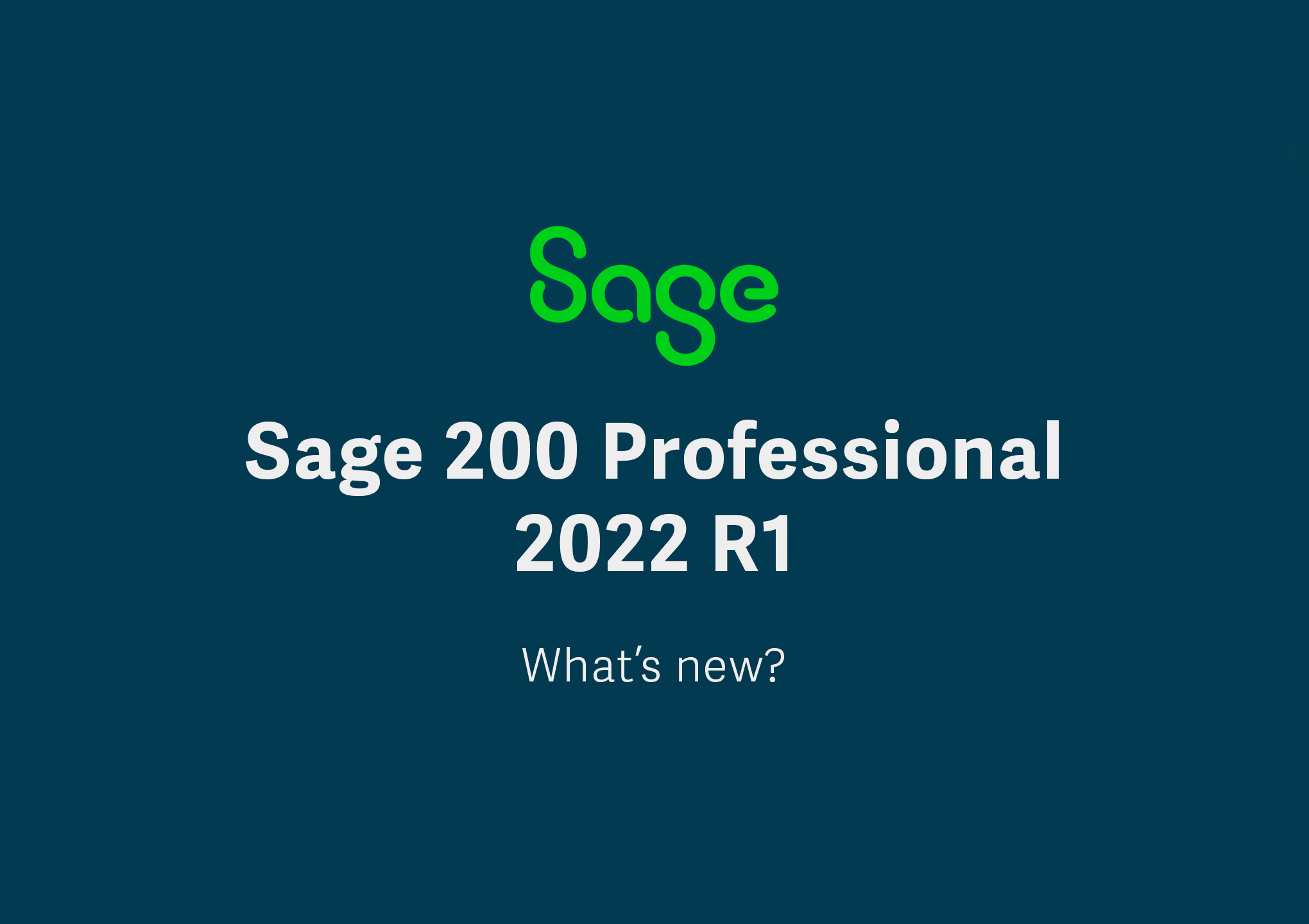 Sage 200 Professional 2022 R1